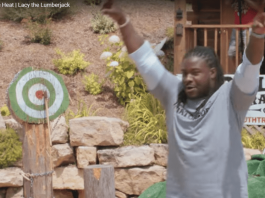 Eddie Lacy Throwing An Axe